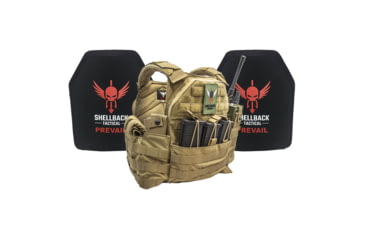 Image of Shellback Tactical SF Lightweight Armor System with Level III+ H3101 Plates, Coyote, Small, GSA-SF-H3101-CT-SM