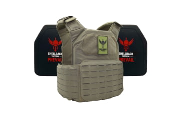 Image of Shellback Tactical Shield 2.0 Lightweight Level IV Ceramic Plates Armor Kit, Ranger Green, One Size, SBT-9011-4SICMH-RG