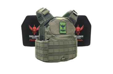 Image of Shellback Tactical Shield Active Shooter Kit with Two Level IV 1155 Plates, Ranger Green, One Size, SBT-9010-1155-RG