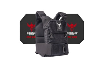 Image of Shellback Tactical Stealth 2.0 Active Shooter Kit with Level IV Model 4S17 Armor Plates, Black, One Size, SBT-STLTHPC2-4S17-BK