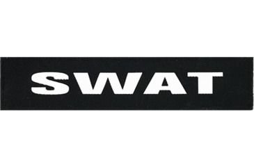 Image of Shellback Tactical SWAT ID-Placard, Hook Back, 1 x 5inch, White on Black, One Size Fits Most SBT-X213231A-SWT-WB
