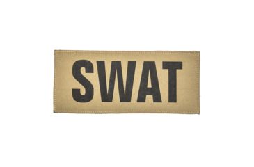 Image of Shellback Tactical SWAT ID-Placard, Hook Back, 2 x 5inch, Black on Coyote, One Size Fits Most SBT-X213230-SWT-BC