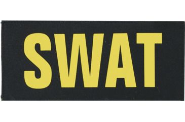 Image of Shellback Tactical SWAT ID-Placard, Hook Back, 2 x 5inch, Gold on Black, One Size Fits Most SBT-X213230-SWT-GB