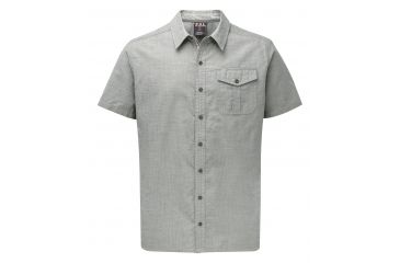 Image of Sherpa Lokta Short Sleeve Shirt - Mens, Monsoon Grey, Small, SM3128-MONSOON GREY-S