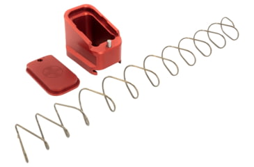 Image of Shield Arms Full Size Glock 9mm Luger 5 Rounds, 40S&amp;W 4-Rounds Pistol Magazine Extension, Red, G17ME5RED-4RD