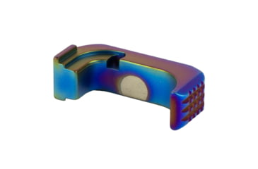 Image of Shield Arms Premium Mag Release, For Glock 43X/48, Anodized Finish, Peacock/Rainbow, Right Hand Only G43X-PRM-PBF-RH