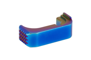Image of Shield Arms Premium Mag Release, For Glock 43X/48, Anodized Finish, Peacock/Rainbow, Right Hand Only G43X-PRM-PBF-RH