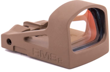 Image of Shield Sights Compact Reflex Mini Red Dot Sight 2.0, 4 MOA Dot Reticle, RMS2-4MOA Glass Lens, FDE, RMS2-8-Moa-G-FDE