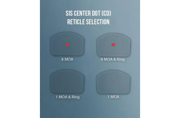 Image of Shield Sights SIS Two Sight CD 1x22mm Reflex Red Dot Sight, Black, 8 MOA Dot/2 MOA Dot Reticle, NSN 1240-99-176-8342, SIS2-CD