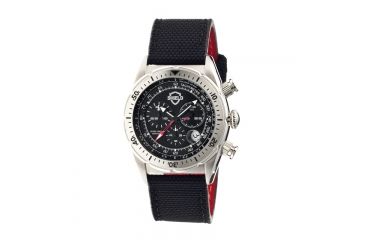 Image of Shield Swiss Diver Mens Watch, 50ATM, Silver, Black Dial SLDSH0502