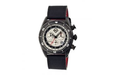 Image of Shield Swiss Diver Mens Watch, 50ATM, Black, White Dial SLDSH0503