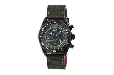 Image of Shield Swiss Diver Mens Watch, 50ATM, Black, Green Dial SLDSH0507