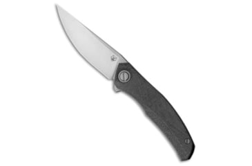 Image of Shirogorov Q95 Ursus Folding Knife, 3.75in, ELMAX, Trailing Point Blade, Micarta, Black Handle, Black/Gray, 8.75 inch, BHQ-219302