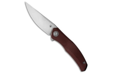Image of Shirogorov Q95 Ursus Folding Knife, 3.75in, ELMAX, Trailing Point Blade, Micarta, Red Handle, Red/Gray, 8.75 inch, BHQ-219304