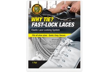 Image of Shoe Gear Why Tie Fast Lock Laces Gray 373-03