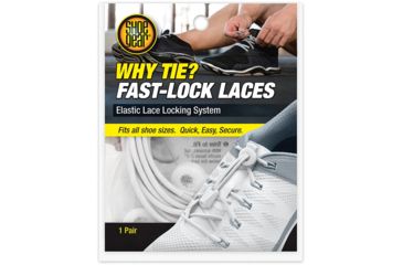 Image of Shoe Gear Why Tie Fast Lock Laces White 373-01