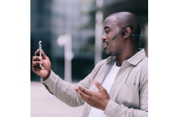 Image of Shokz OpenComm Bone Conduction Stereo Bluetooth Headset, Black, C102-AN-BK-US