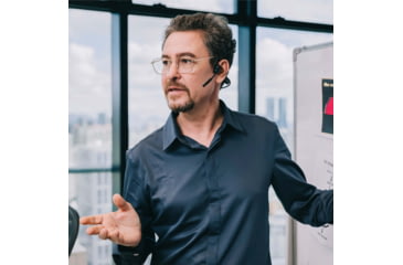 Image of Shokz OpenComm Bone Conduction Stereo Bluetooth Headset, Black, C102-AN-BK-US