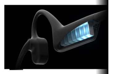 Image of Shokz OpenComm Bone Conduction Stereo Bluetooth Headset, Black, C102-AN-BK-US