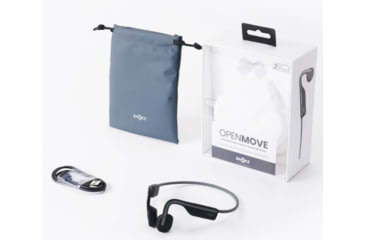 Image of Shokz OpenMove Bone Conduction Open-Ear Lifestyle/Sport Headphones, Grey, S661-ST-GY-US