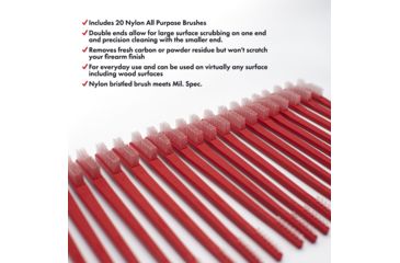 Image of Shooters Choice Nylon All Purpose Receiver Brushes, 20 Pack, SHF-316R-20