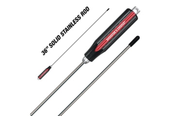Image of Shooter's Choice Gun Cleaning Stainless Steel Rod, .22 Cal, Black/Red, 36in, SHF-SROD-22S
