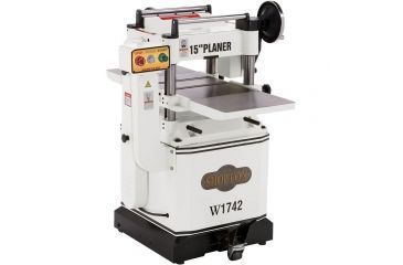 Image of Shop Fox 3 HP 15in Planer, with Cast Iron Wings &amp; Mobile Base W1742