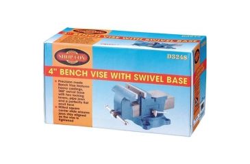 Image of Shop Fox Dual-Locking Lever Bench Vise with Swivel Base, 360-Degree Swivel, 4in. Long D3248