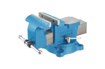 Image of Shop Fox Dual-Locking Lever Bench Vise with Swivel Base, 360-Degree Swivel, 4in. Long D3248