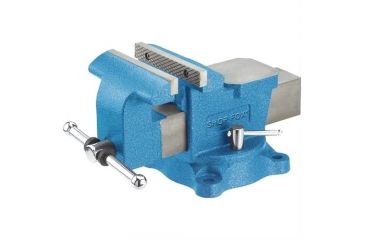 Image of Shop Fox Dual-Locking Lever Bench Vise with Swivel Base, 360-Degree Swivel, 6in. Long D3250