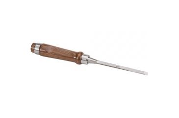 Image of Shop Fox German Type Chrome Vanadium Steel Chisel, Walnut Handle, 1/4in. Wide File, 10 in. Overall D3791