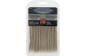 Image of Shoreline Marine Double Braided Nylon Dock Line - 3/8" x 25' Gold/White 075824