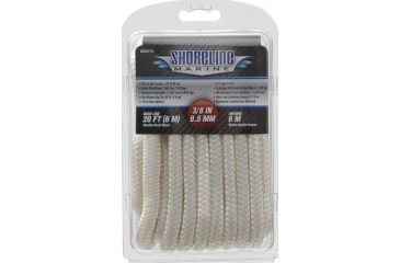 Image of Shoreline Marine Double Braided Nylon Dock Line,.375inx15ft,White 065208