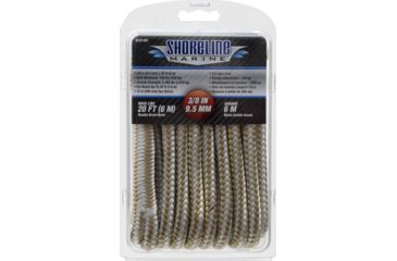 Image of Shoreline Marine Double Braided Nylon Dock Line,.375inx20ft,Gold/White 059140