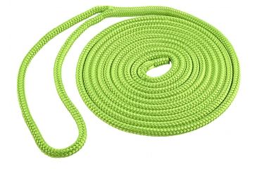 Image of Shoreline Marine Dock Line Double Braid Polyester Rope - 1/2" x 15' - Green 117943