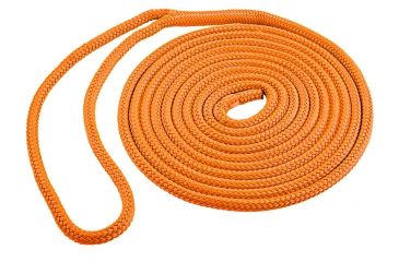 Image of Shoreline Marine Dock Line Double Braid Polyester Rope - 1/2" x 15' - Orange 117947