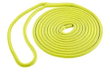 Image of Shoreline Marine Dock Line Double Braid Polyester Rope - 1/2" x 15' - Yellow 117940