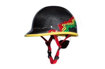Image of Shred Ready T-Dub Safety Helmet, Carbon Deluxe Rasta, One-Size, TDUBRASTA19