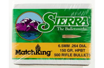 Image of Sierra Bullets 1755C MatchKing 6.5mm .264 150 GR Hollow Point Boat Tail HPBT 500 Box