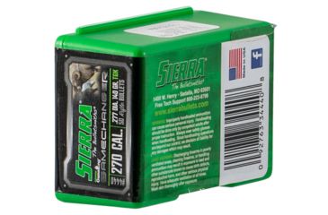 Image of Sierra Bullets 4440 Tipped GameKing 270 Caliber .277 140 GR Boat Tail Hollow Point BTH