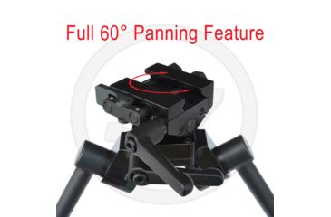 Image of Sierra 7 Extended Length Bipod w/18-24in Fully Extended Rubber Feet, Black, 380-978