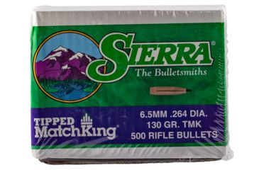Image of Sierra Bullets 7430C Tipped MatchKing .264 Cal .264 130 GR 500 Box