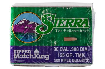 Image of Sierra Bullets 7725C Tipped MatchKing 30 Caliber .308 125 GR 500 Box