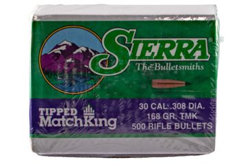 Image of Sierra Bullets 7768 Tipped MatchKing 30 Caliber .308 168 GR 500 Box 7768C