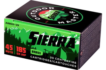Image of Sierra Bullets Sierra Ammo Outdoor Master .45acp 185gr Jhp 20-pack
