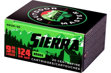 Image of Sierra Bullets Sierra Ammo Outdoor Master 9mm 124gr Jhp 20-pack