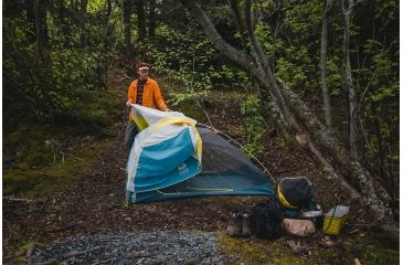 Image of Sierra Designs Meteor 2 Tent - 2 Person, 3 Season-Blue/Yellow