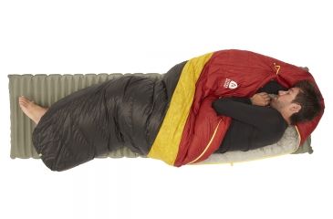 Image of Sierra Designs Nitro UL 20 Sleeping Bag 800 DriDown-Red/Yellow/Peat-Regular