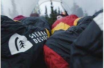 Image of Sierra Designs Nitro UL 20 Sleeping Bag 800 DriDown-Red/Yellow/Peat-Regular