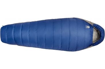 Image of Sierra Designs Zissou Plus Sleeping Bag 700 Fill Duck DriDown - 4 Seasons-True Blue-Short-Left